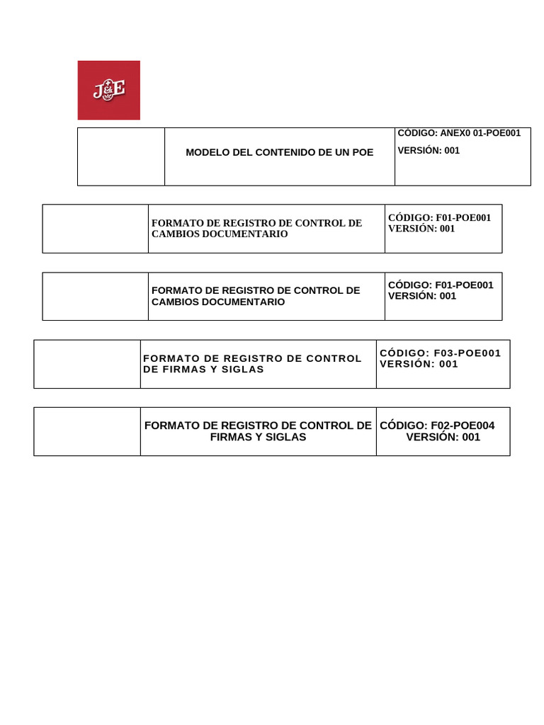 Modelo Del Contenido de Un Poe | PDF