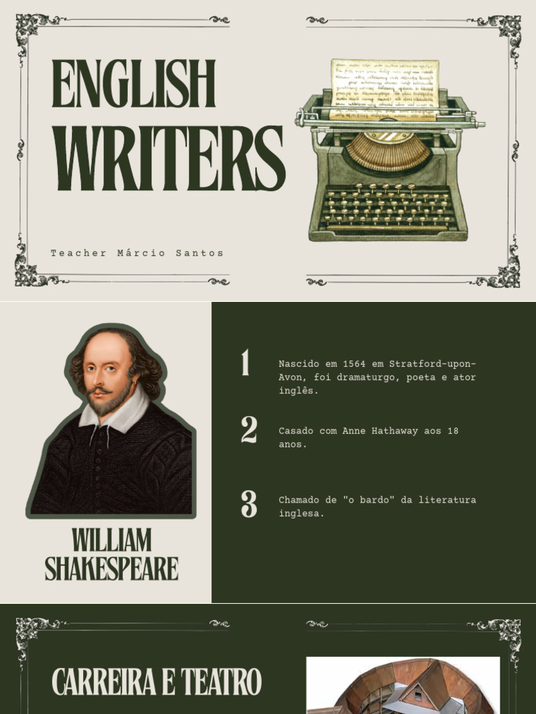Principais Autores da Literatura Inglesa | PDF