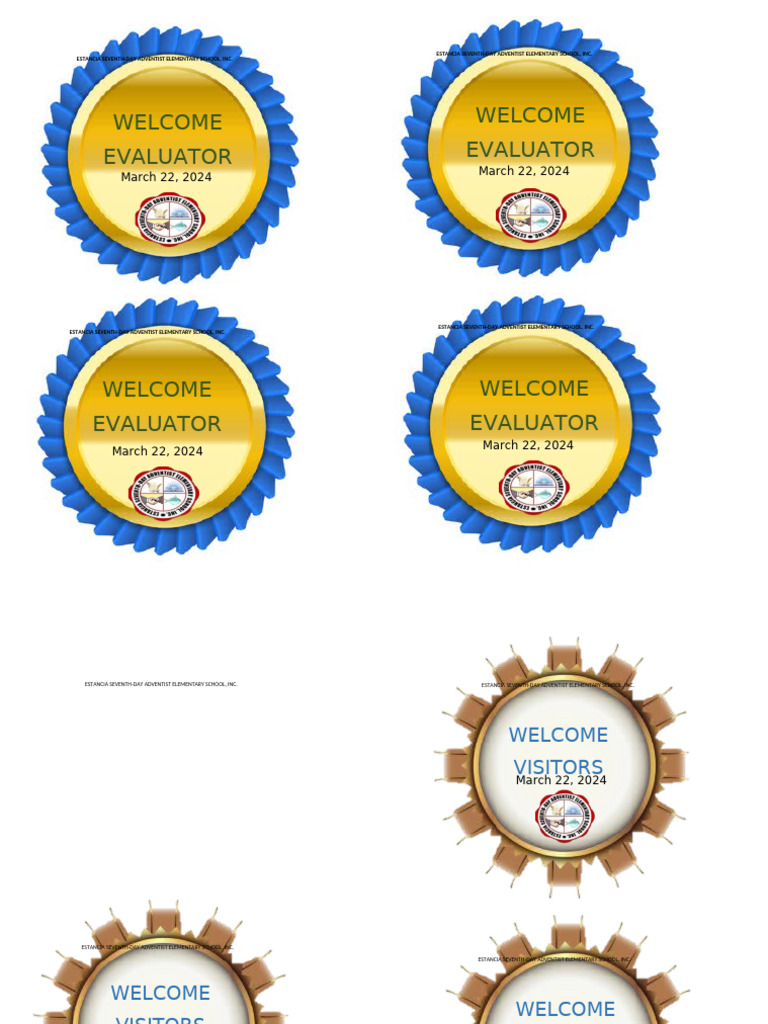 Visitor Welcome for Evaluators | PDF