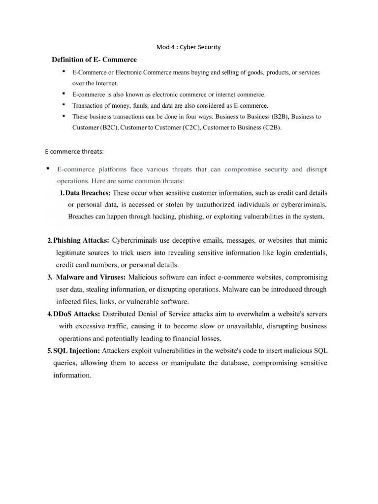 E Commerce Threats | PDF