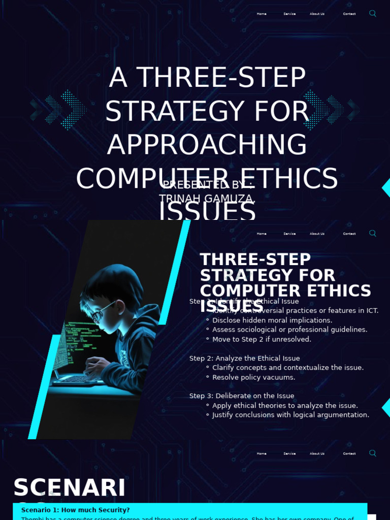 A Three-Step Strategy For Approaching Computer Ethics Issues (Autosaved ...