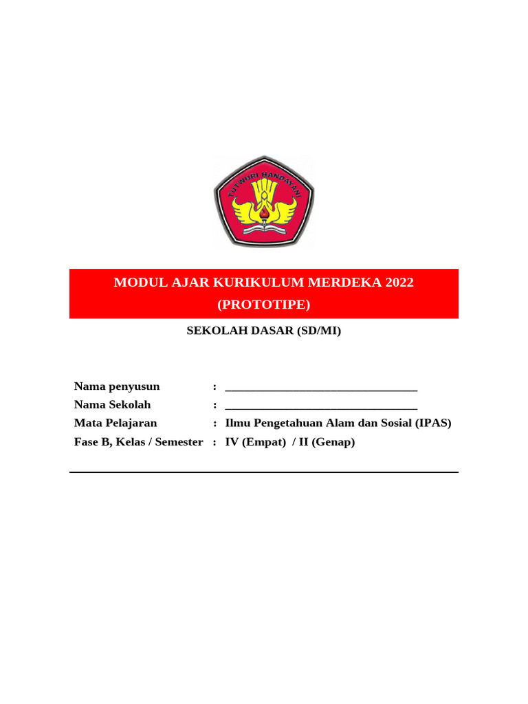 Modul Ajar IPAS SD Kelas 4 2022 | PDF
