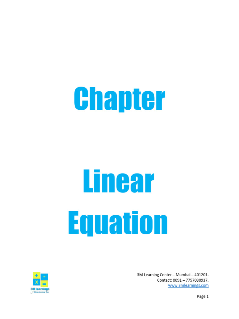 Understanding Linear Equations | PDF