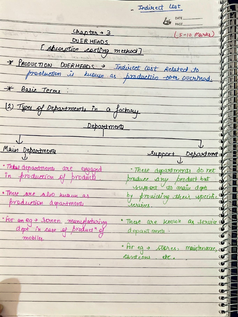 Regular Overheads Notes | PDF