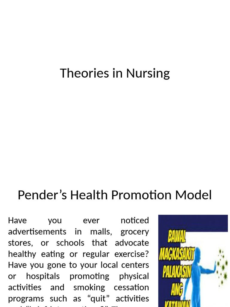 Nursing Theories: Health Promotion Models | PDF | Behavior | Preventive ...