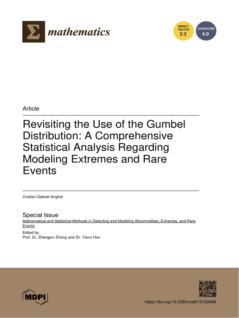 Gumbel Distribution in Extreme Event Analysis | PDF | Statistics ...