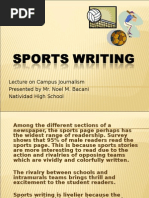 Sports Writing