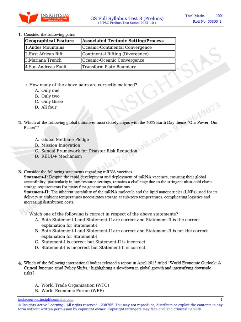 GS Full Syllabus Test 8 (Prelims) - Questions-18-May-25 12 - 59 - 24 ...