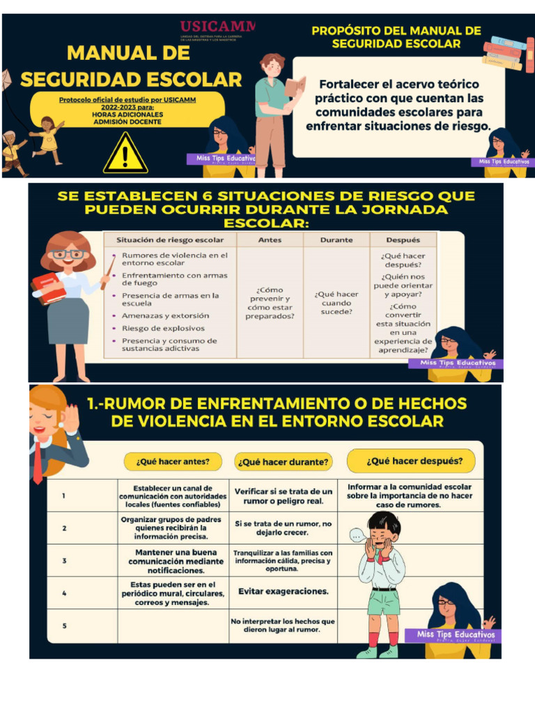 Manual de Seguridad Escolar | PDF
