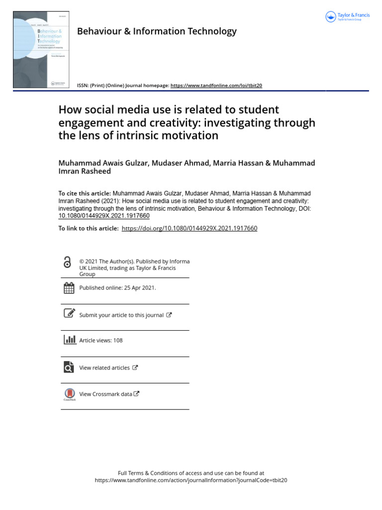 Social Media's Impact on Student Engagement | PDF | Cyberbullying ...