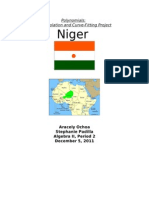 Niger: Polynomials: Extrapolation and Curve-Fitting Project