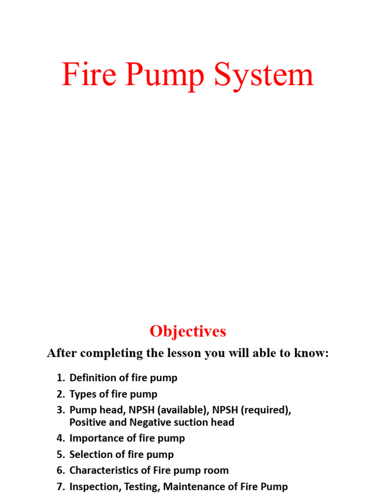 Overview of Industrial Fire Pump Systems | PDF | Pump | Hydraulics
