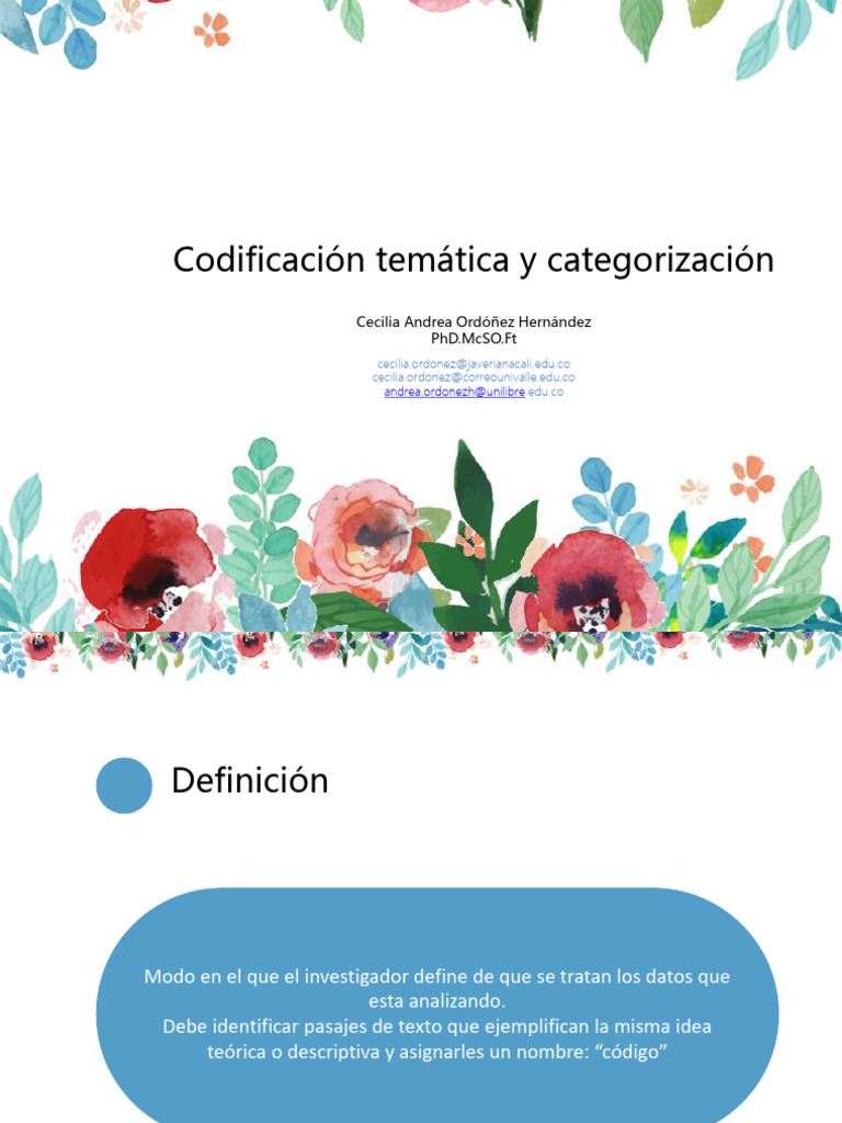 Codificación y Categorización | PDF | Ciencias del comportamiento ...