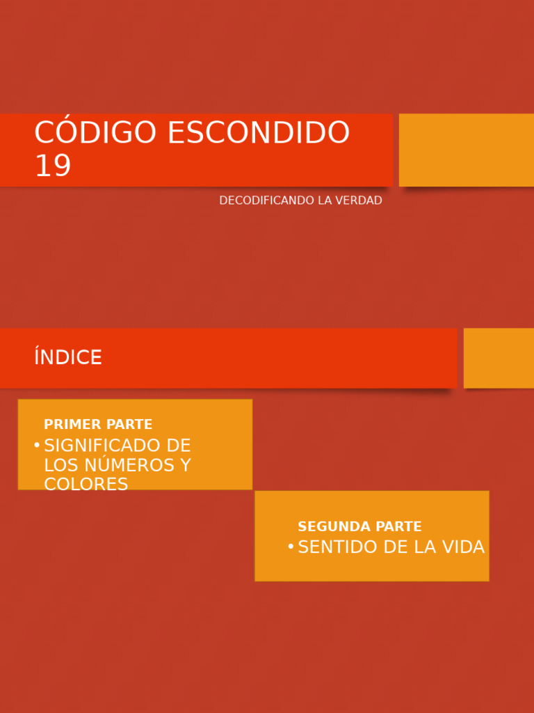 Significado del Código Escondido 19 | PDF | Color | Verdad