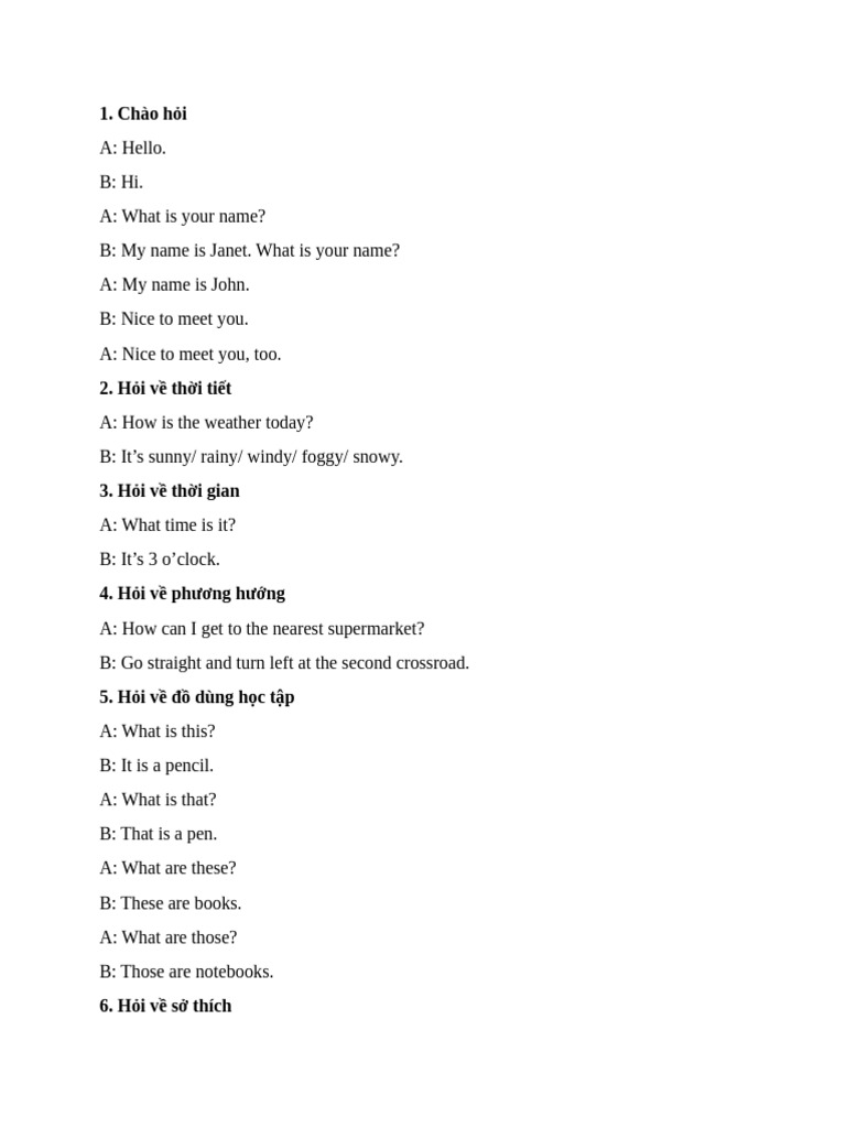 Basic English Conversation Guide | PDF