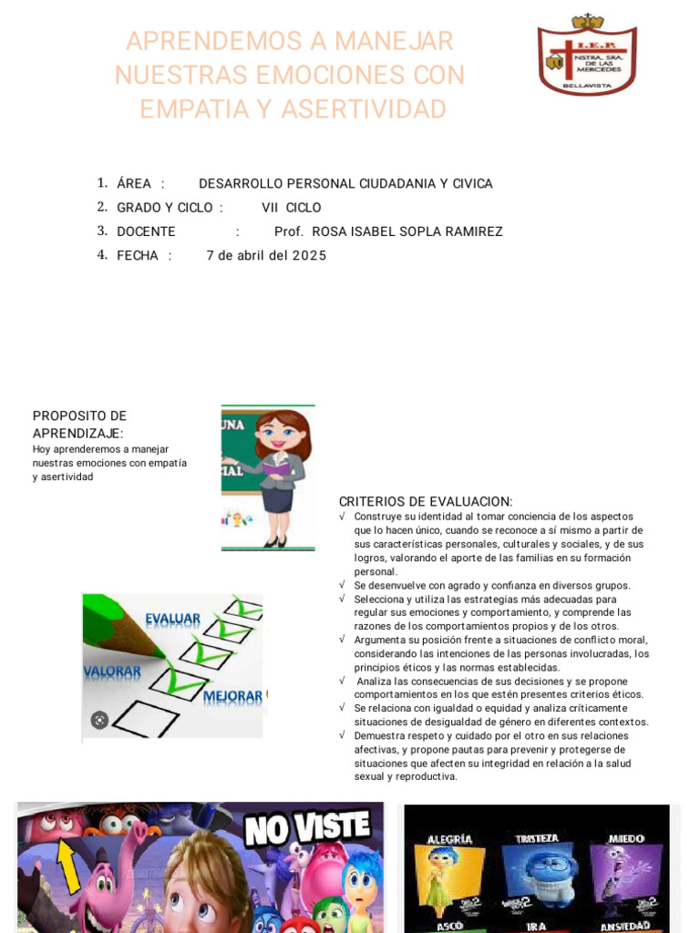 Manejo Emocional: Empatía y Asertividad | PDF | Las emociones ...