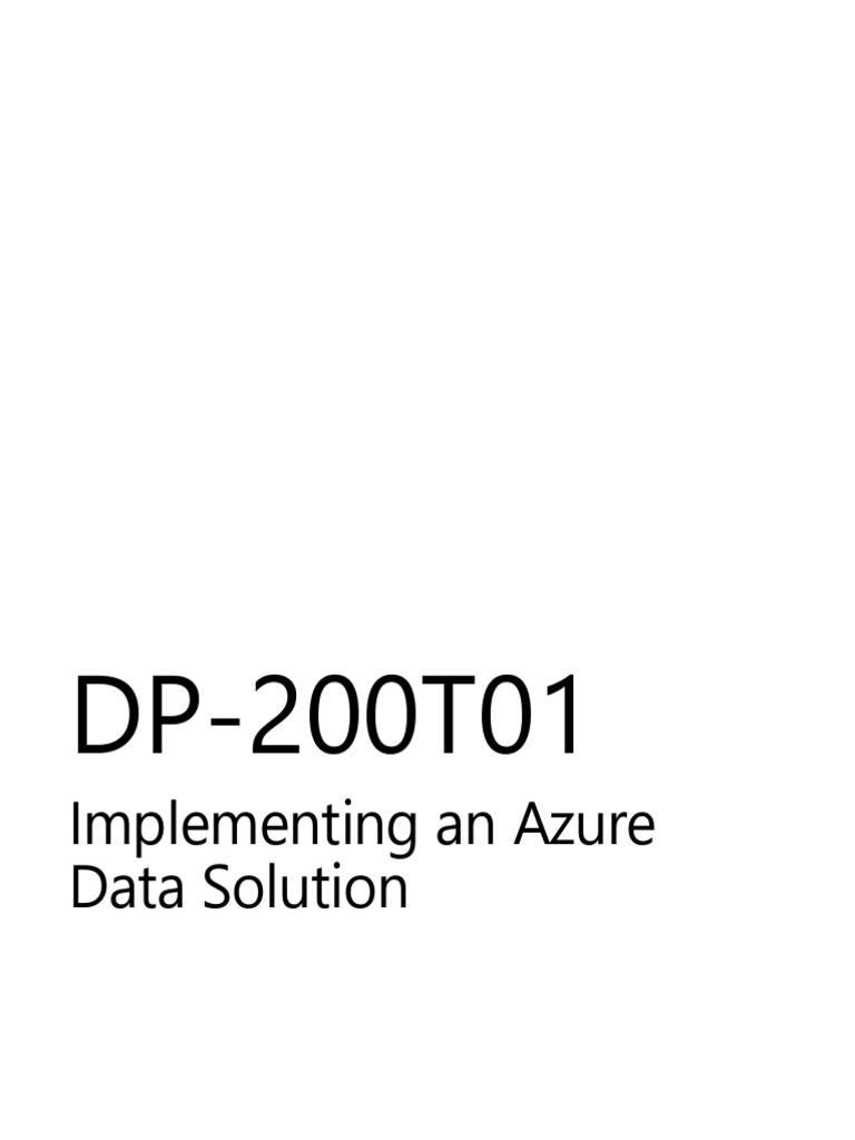 Azure Data Solutions Overview | PDF | Cloud Computing | Microsoft Azure
