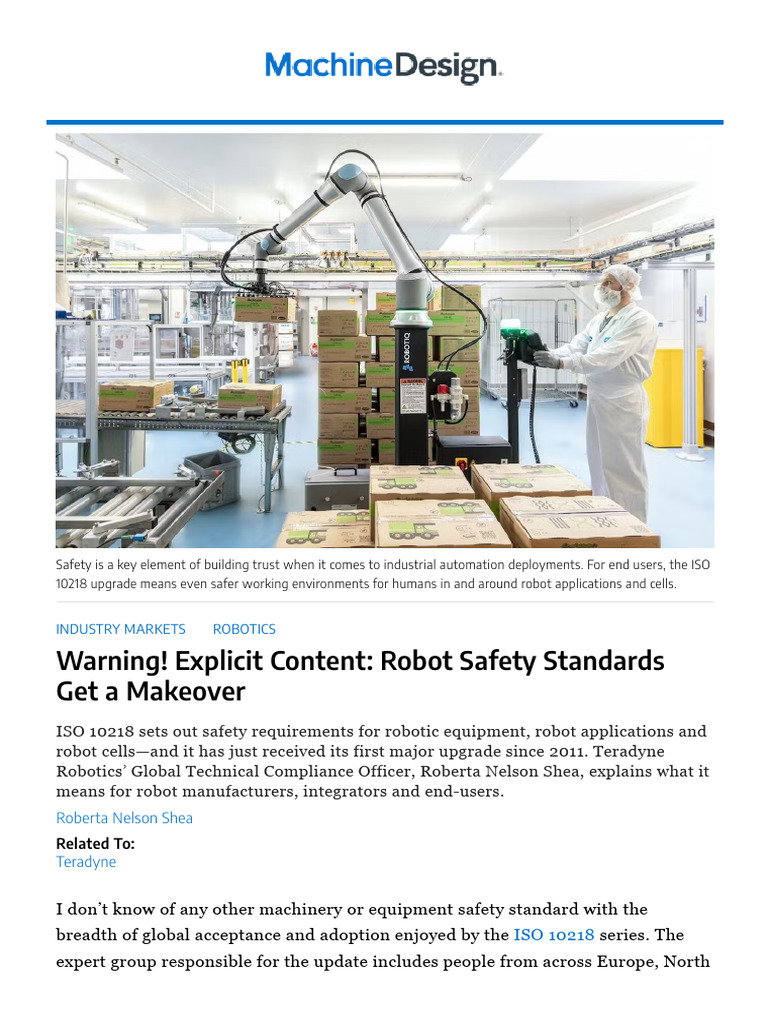 Warning! Explicit Content - Robot Safety Standards Get A Makeover ...