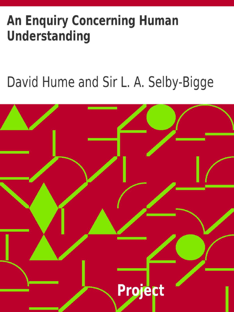 Hume's Enquiry on Human Understanding | PDF | Idea | Reason