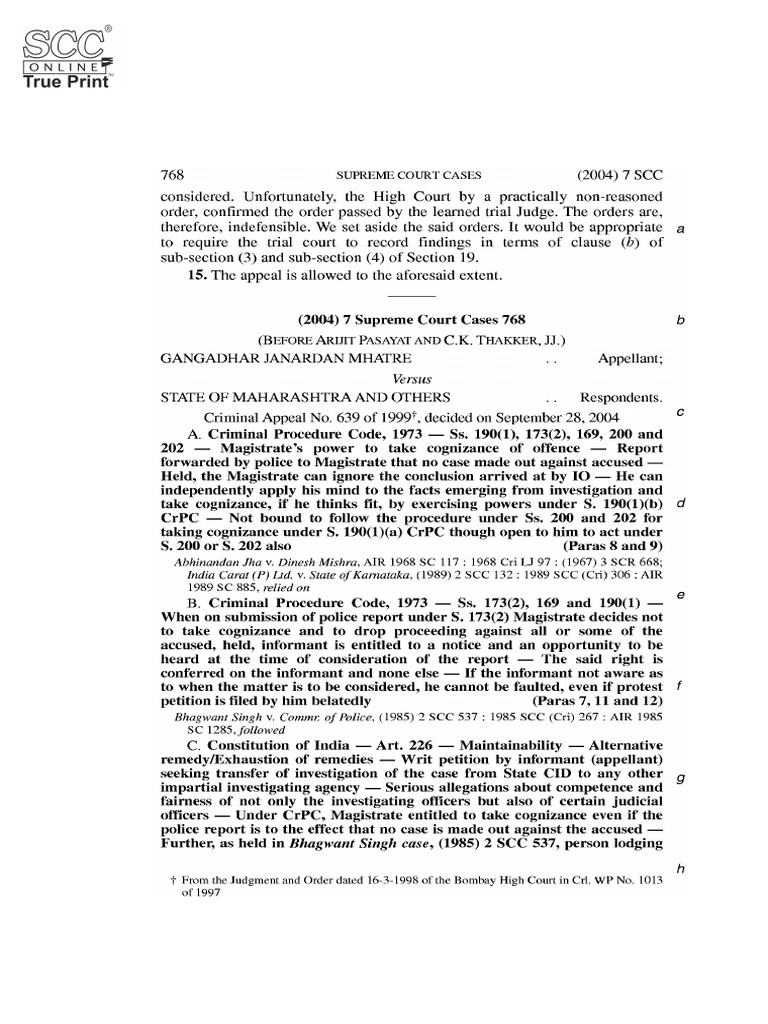 2004 Crl.L.J. 4623 - Adv - Ravi Through Adv - Babu - 03.04.2025 | PDF ...