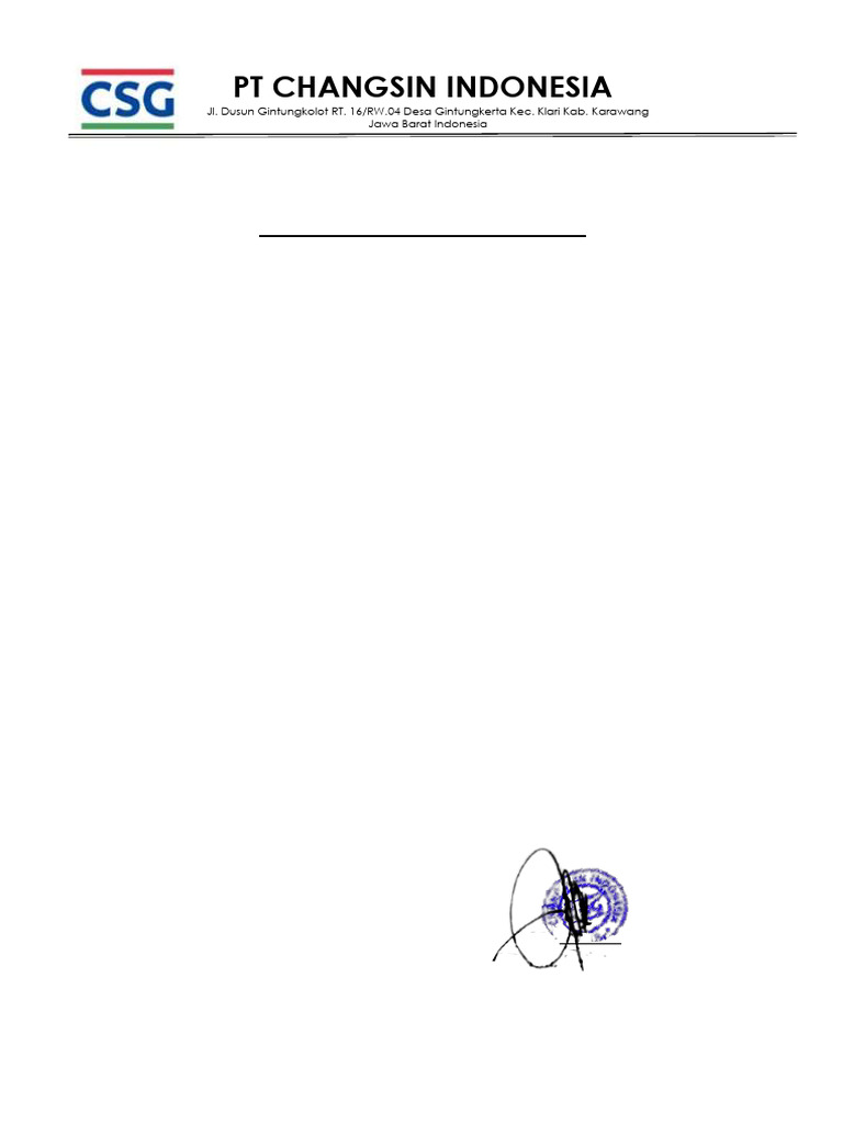 PT Changsin Indonesia | PDF
