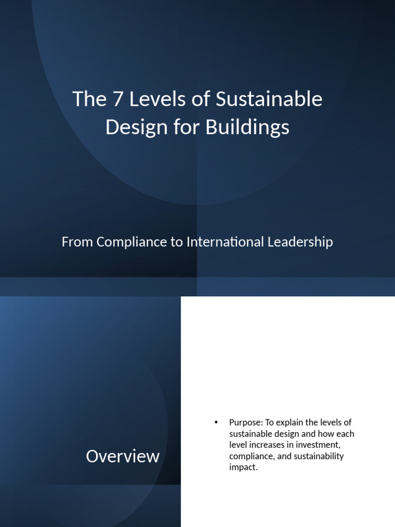 7 Levels of Sustainable Building Design | PDF | Green Building ...