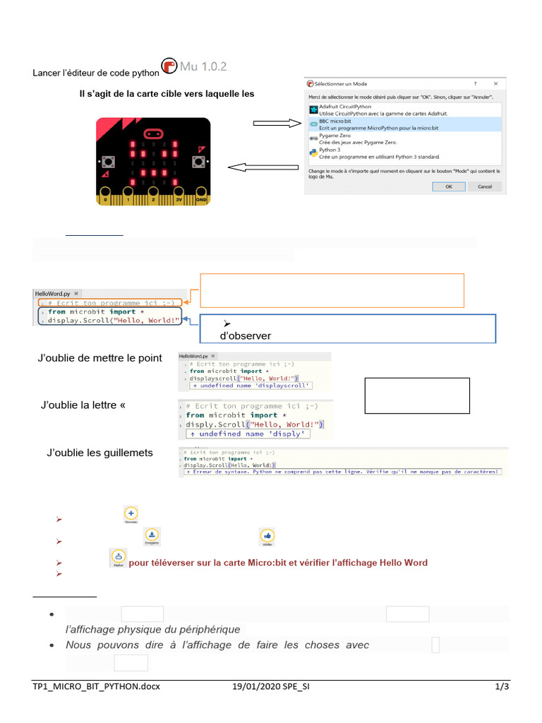 Introduction à Python sur Micro:Bit | PDF | Programmation informatique ...