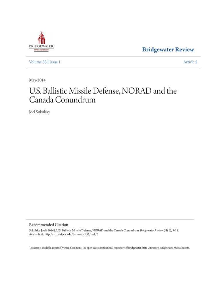 U.S. Missile Defense and NORAD Dynamics | PDF | Missile Defense ...