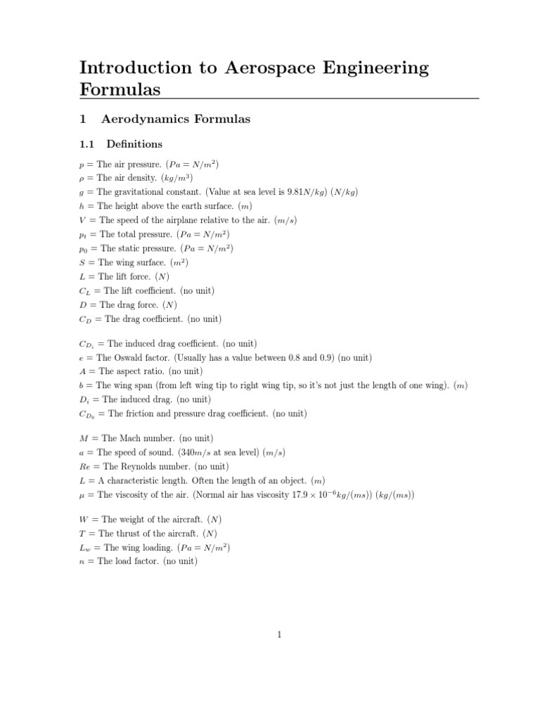 Introduction To Aerospace Engineering Full Version | PDF