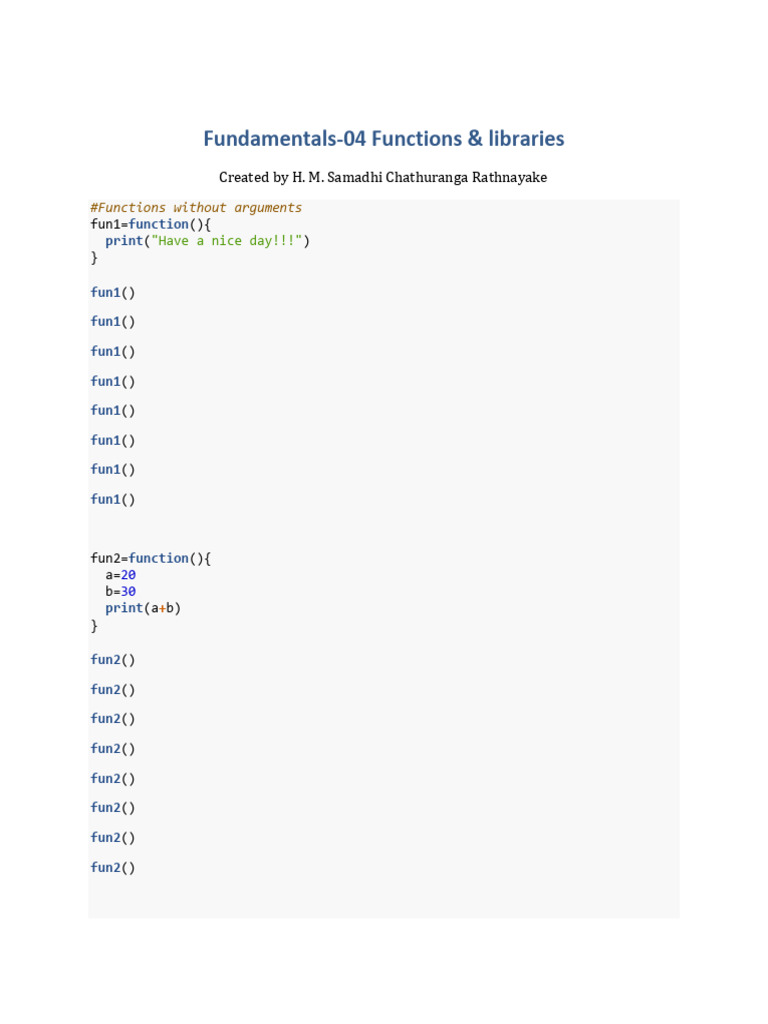 R Functions and Libraries Overview | PDF