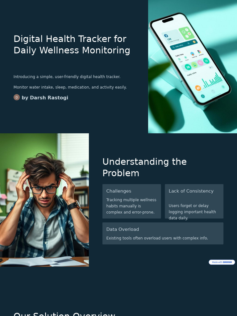 Digital Health Tracker For Daily Wellness Monitoring | PDF | Usability ...