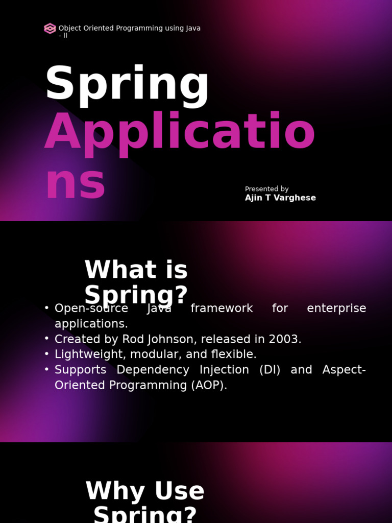 Spring Application Presentation | PDF