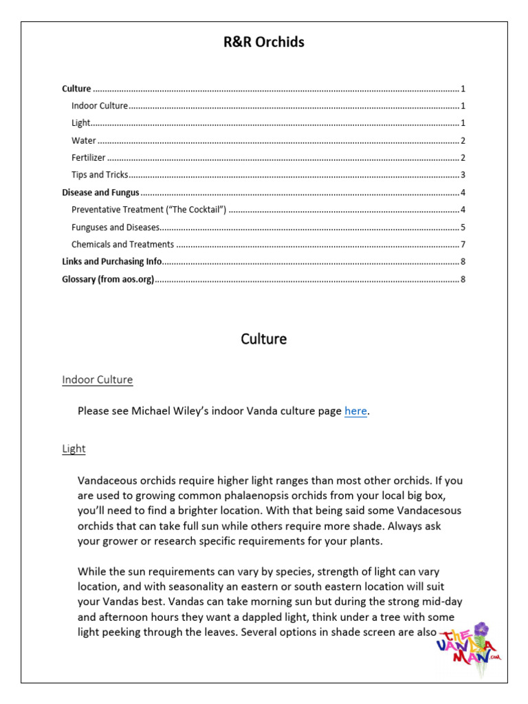 Orchid Care | PDF | Plant Stem | Leaf