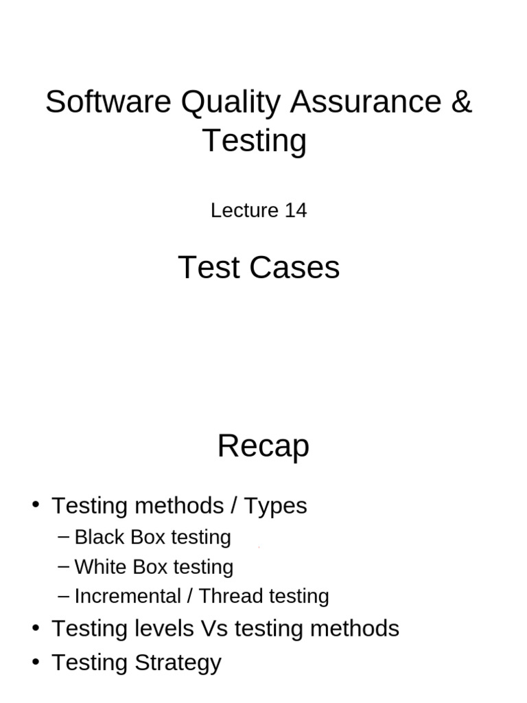 Test Case Development in Software QA | PDF | Software Testing | Password