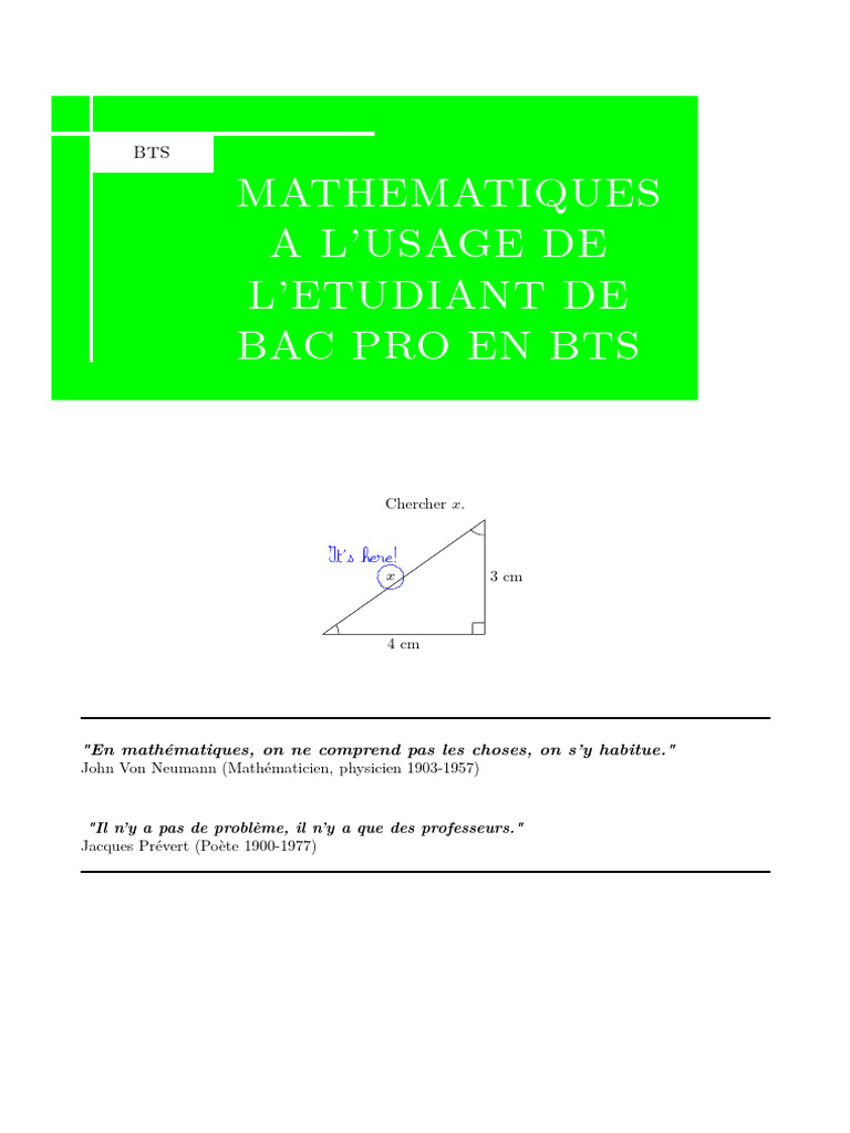 Maths pour BTS Électrotechnique | PDF | Racine carrée | Fonction ...