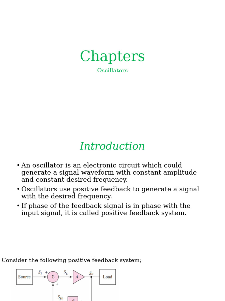 Chapter 4 | PDF | Electronic Oscillator | Feedback