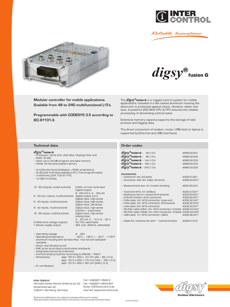 Digsy Fusion G Technical Overview | PDF | Input/Output | Usb Flash Drive