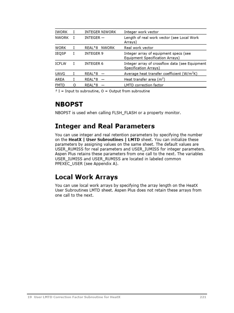 LMTD Correction Factor Subroutine Guide | PDF | Parameter (Computer ...
