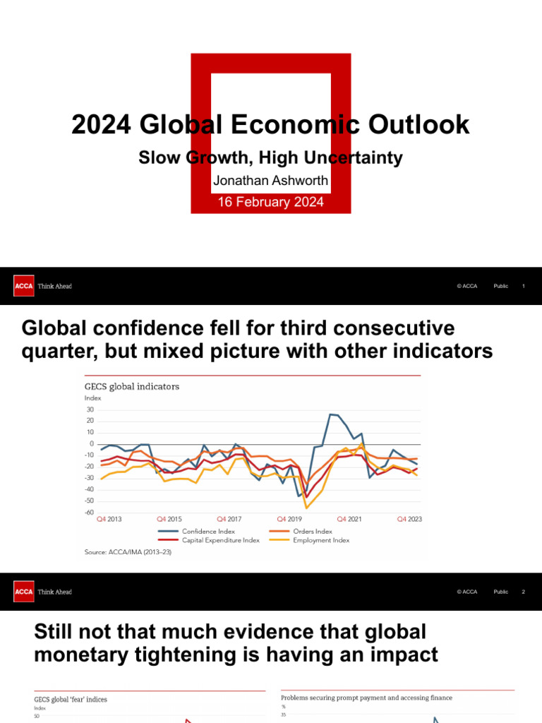 2024 Global Economic Outlook Pdf Inflation Economies