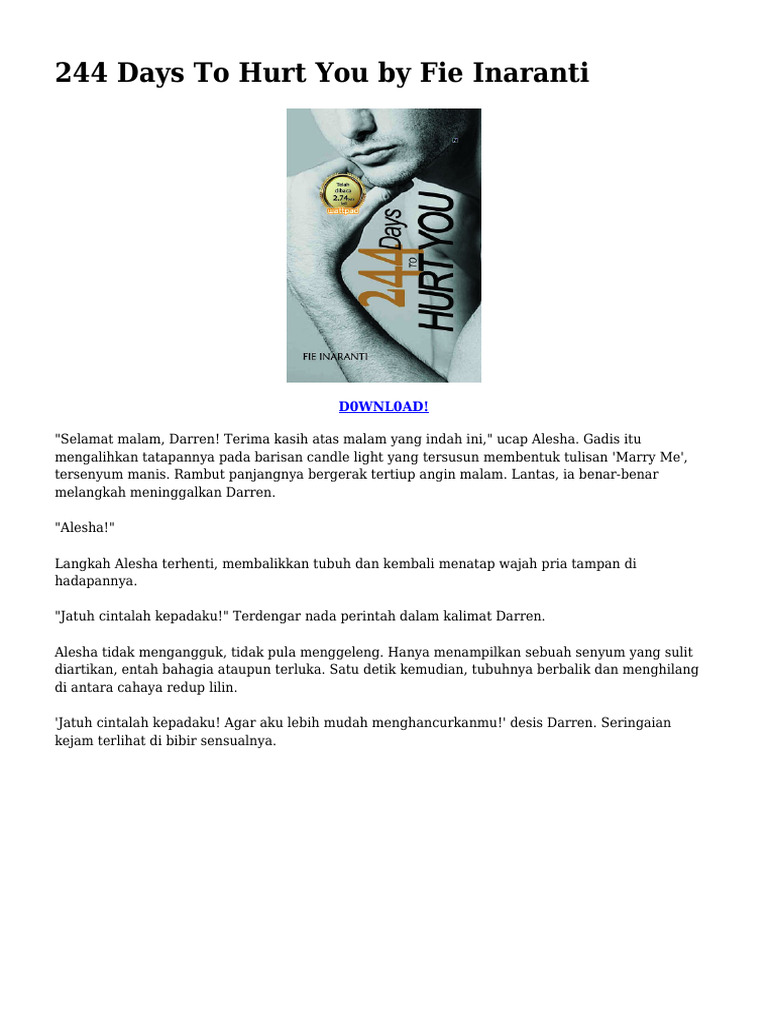 244 Days To Hurt You: Novel Fie Inaranti | PDF