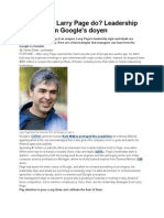 What Would Larry Page Do? Leadership Lessons From Google's Doyen