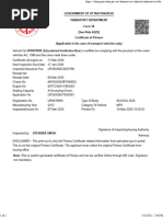 Vehicle Fitness Certificate Form 38 | PDF