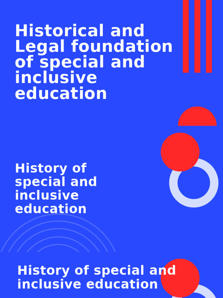 Historical Foundations of Inclusive Education | PDF | Inclusion ...