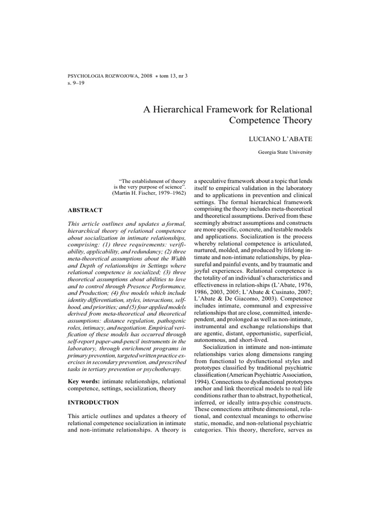 A Hierarchical Framework For Relati | PDF | Personality Disorder ...