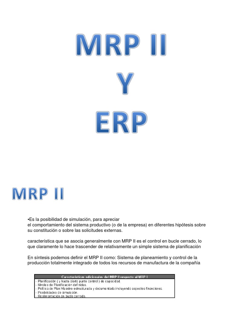 MRP II y ERP | Planificación de recursos empresariales | Sap Se ...