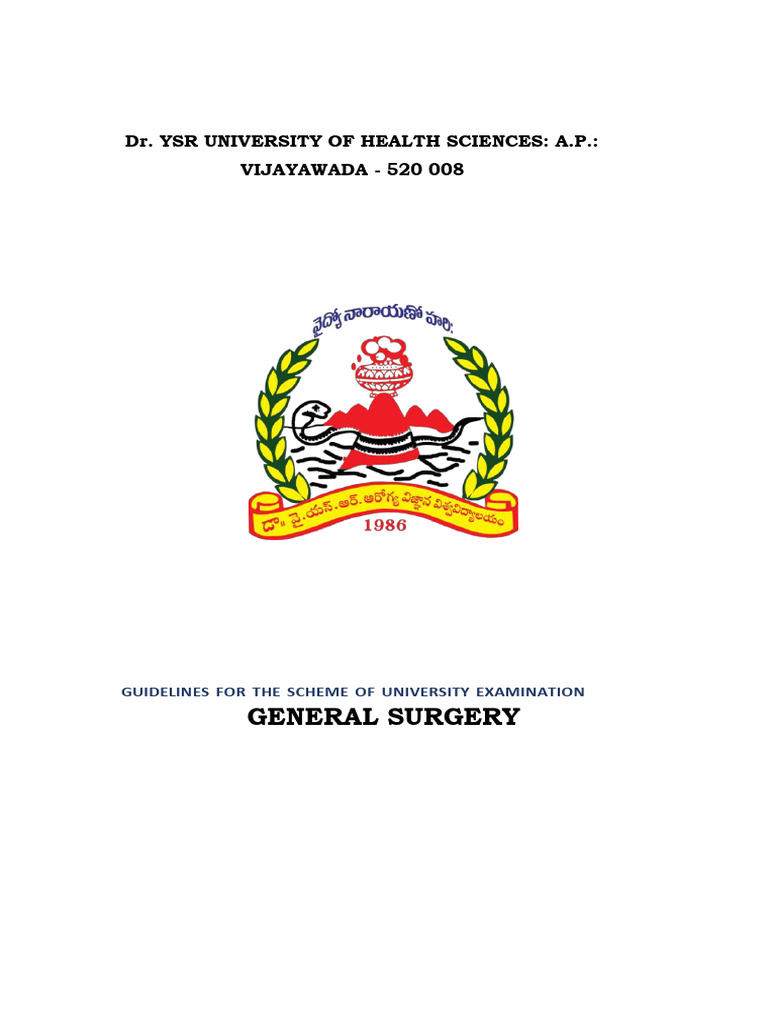General Surgery Exam Guidelines for MBBS | PDF | Surgery | Pathology