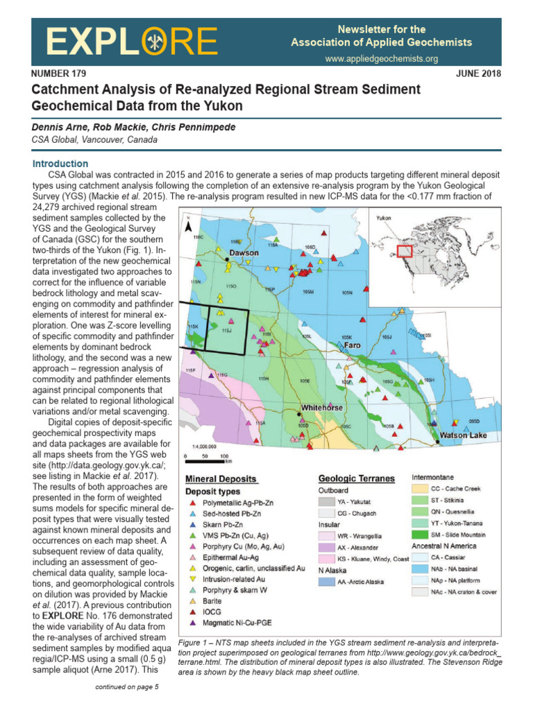 Re-Analysis of Geochem Stream Sed Data - 2018 | PDF | Natural Sciences ...