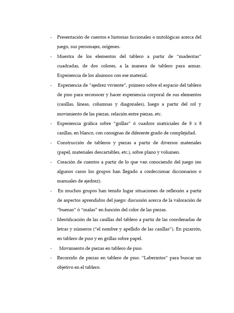 El Ajedrez y El Aprendizaje en Preescolar - Part32 | PDF