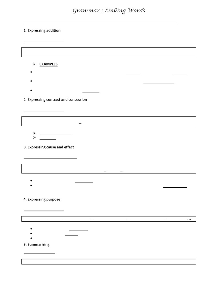 Essential Linking Words for Writing | PDF
