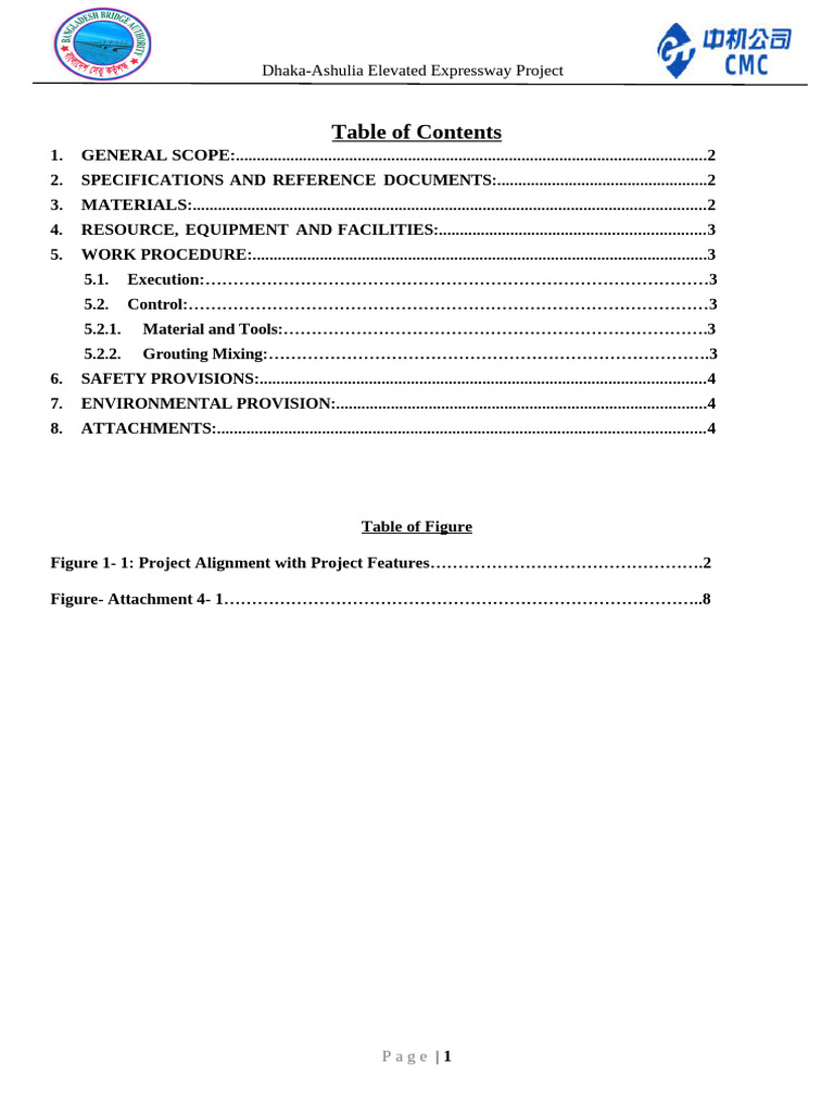 Method Statement of Cross Hole Sonic Logging (CSL) Pipe Filling 26-05 ...